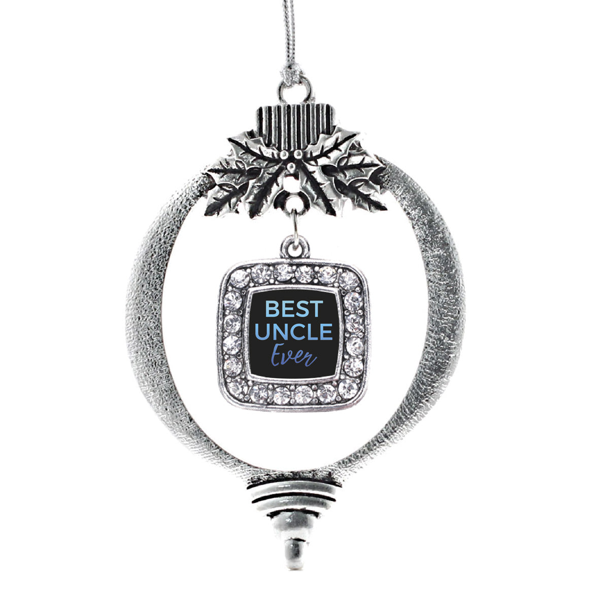 Best Uncle Ever Square Charm Christmas / Holiday Ornament