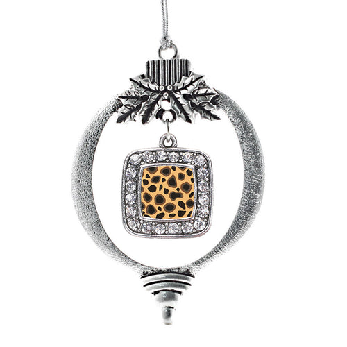 Leopard Print Square Charm Christmas / Holiday Ornament