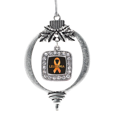 Leukemia Support Square Charm Christmas / Holiday Ornament