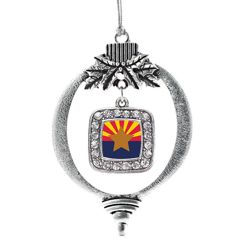 Arizona Flag Square Charm Christmas / Holiday Ornament