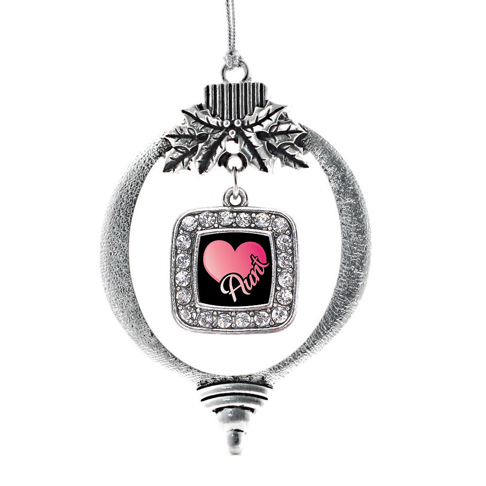 Aunt Square Charm Christmas / Holiday Ornament