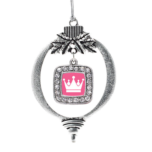 Pink Princess Square Charm Christmas / Holiday Ornament