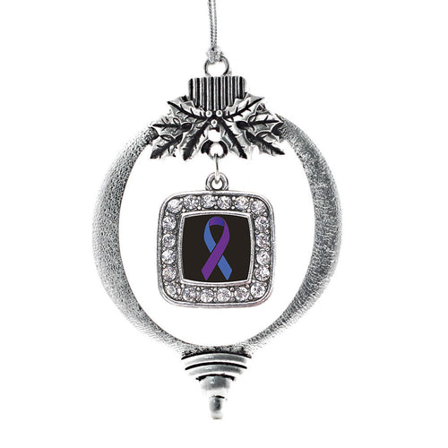 Rheumatoid Arthritis Awareness Square Charm Christmas / Holiday Ornament