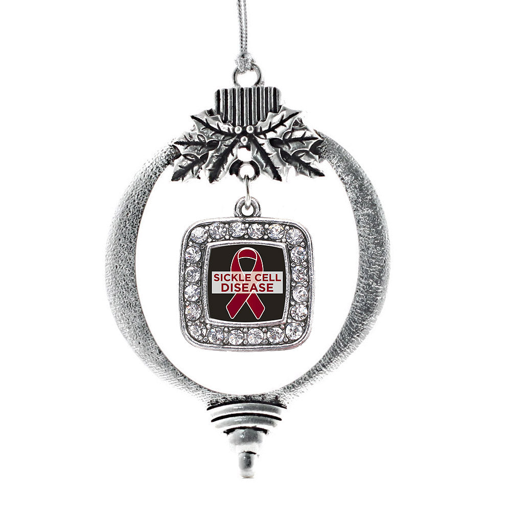 Sickle Cell Support Square Charm Christmas / Holiday Ornament