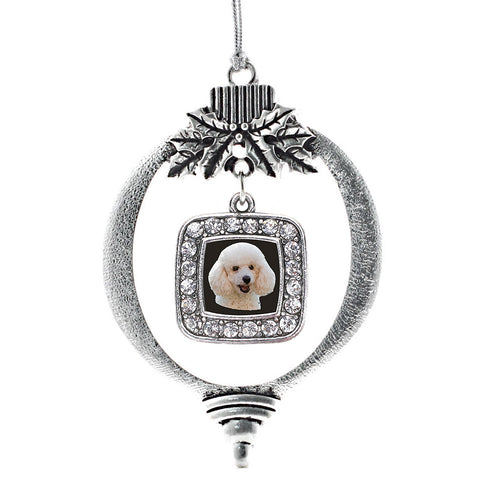 The Poodle Square Charm Christmas / Holiday Ornament