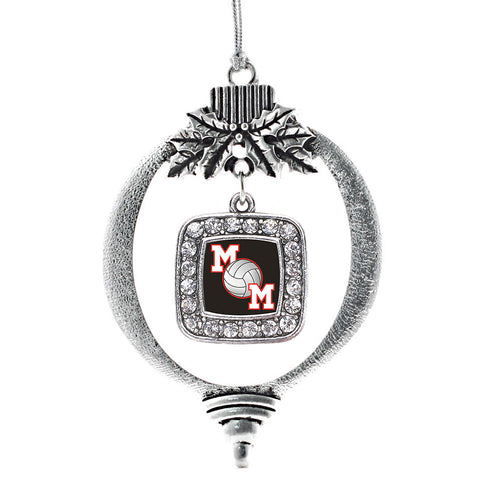 Volleyball Mom Square Charm Christmas / Holiday Ornament