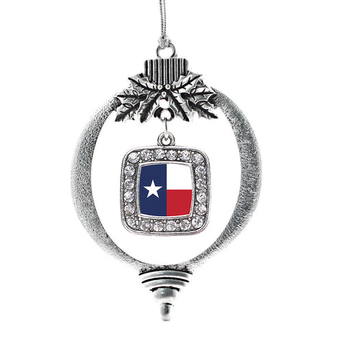 Texas Flag Square Charm Christmas / Holiday Ornament