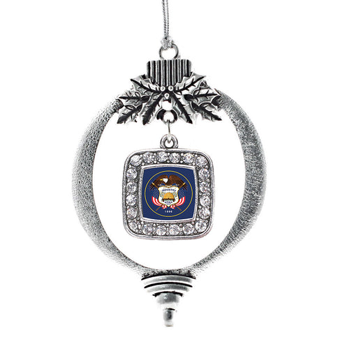 Utah Flag Square Charm Christmas / Holiday Ornament