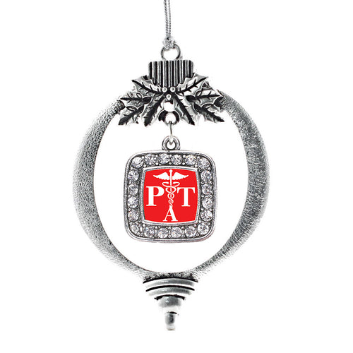Physical Therapist Assistant Square Charm Christmas / Holiday Ornament