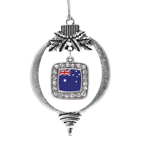 Australian Flag Square Charm Christmas / Holiday Ornament