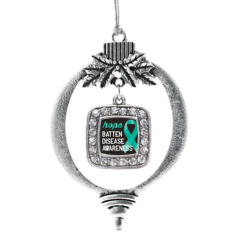 Batten Disease Square Charm Christmas / Holiday Ornament