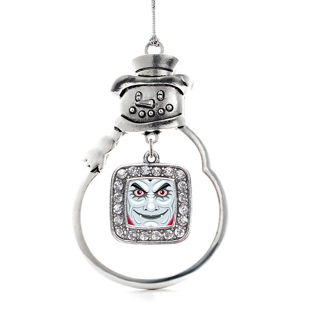 Thirsty Vampire Square Charm Christmas / Holiday Ornament