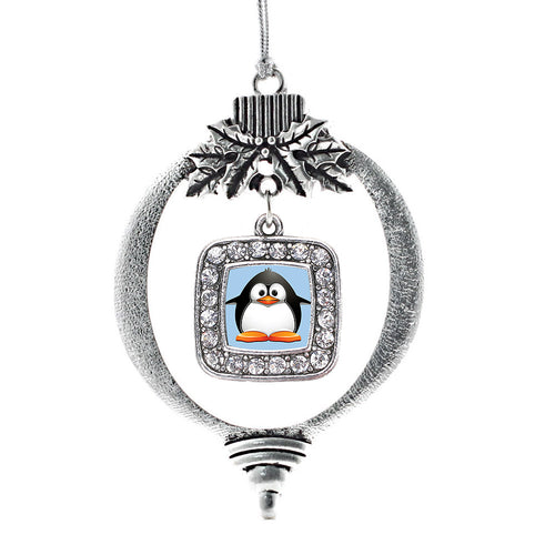 Penguin Square Charm Christmas / Holiday Ornament