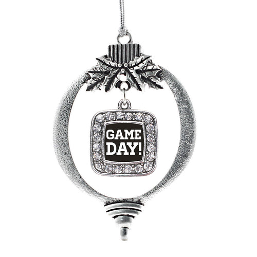 Game Day Square Charm Christmas / Holiday Ornament