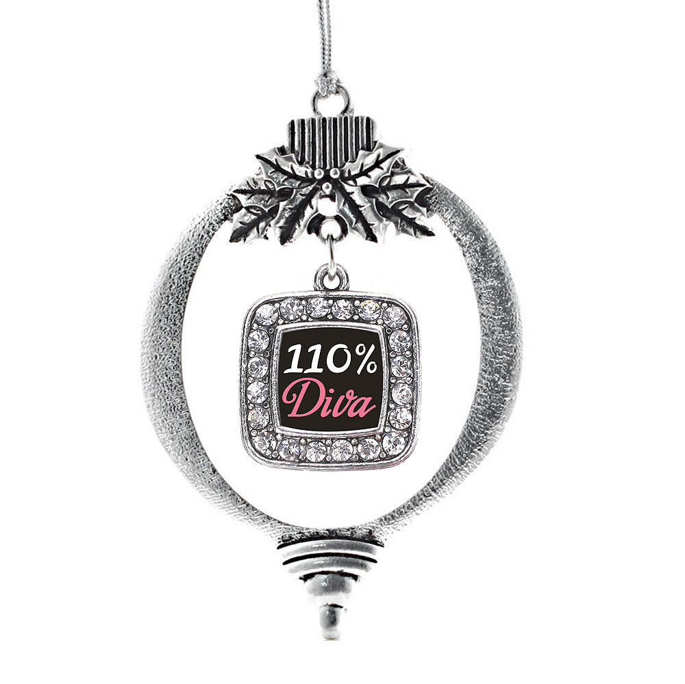 110% Diva Square Charm Christmas / Holiday Ornament