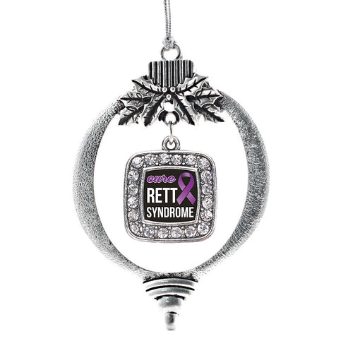 Rett Syndrome Square Charm Christmas / Holiday Ornament
