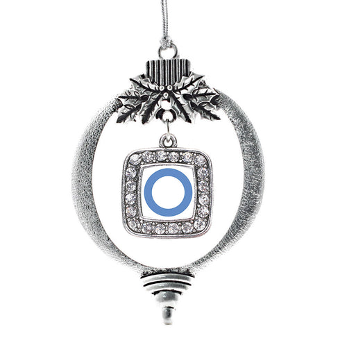 Diabetes Blue Symbol Square Charm Christmas / Holiday Ornament