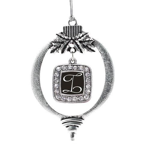 My Script Initials - Letter I Square Charm Christmas / Holiday Ornament