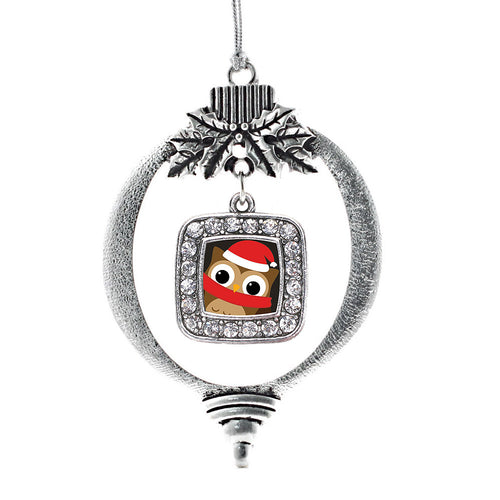 Holiday Hoot Square Charm Christmas / Holiday Ornament