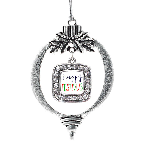 Happy Festivus Square Charm Christmas / Holiday Ornament