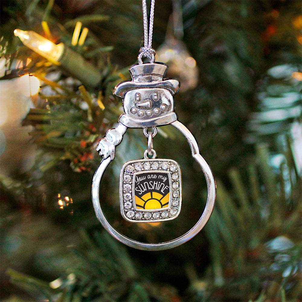 You Are My Sunshine Square Charm Christmas / Holiday Ornament