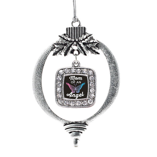 Mom Of An Angel Square Charm Christmas / Holiday Ornament