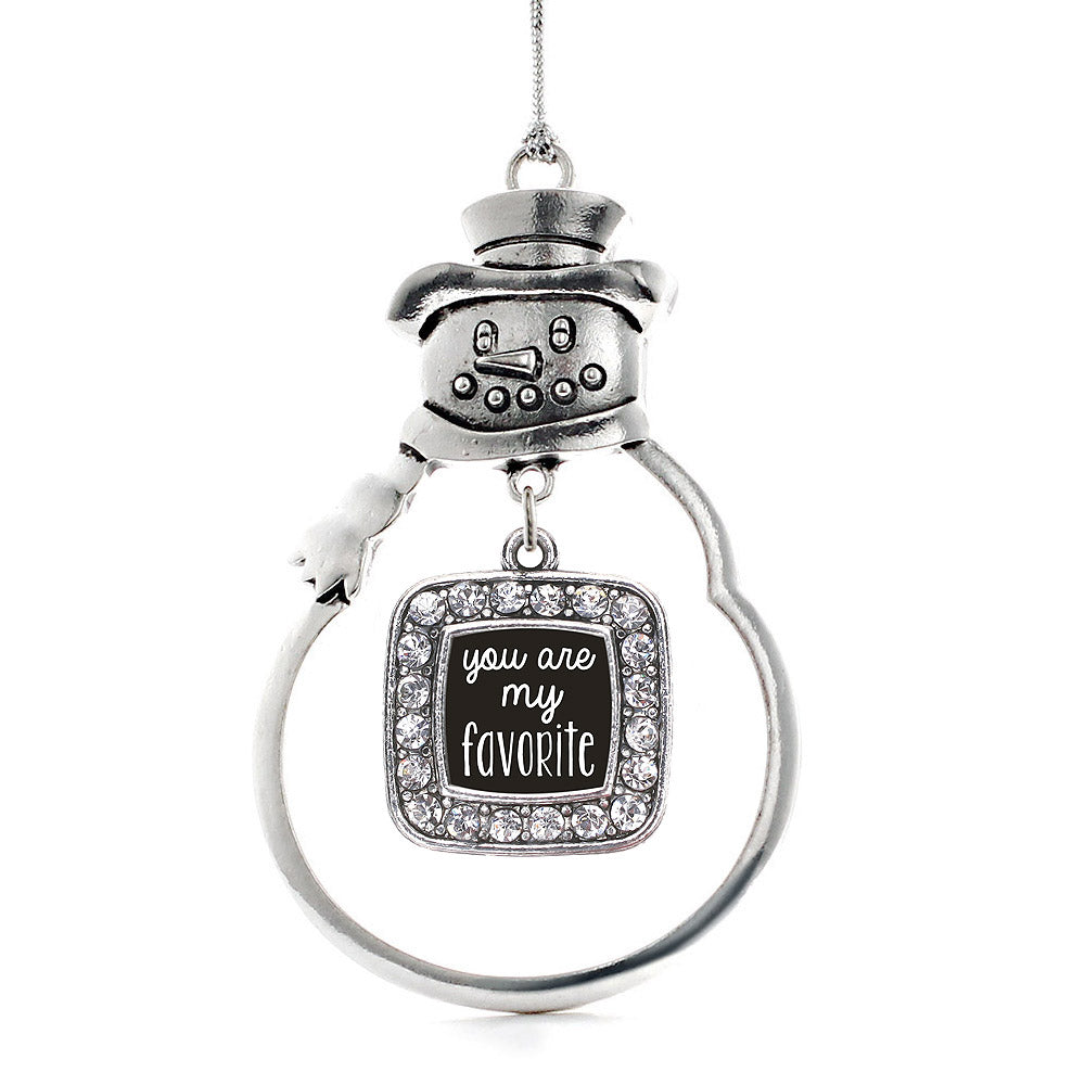 You Are My Favorite Square Charm Christmas / Holiday Ornament