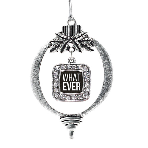 Whatever Square Charm Christmas / Holiday Ornament