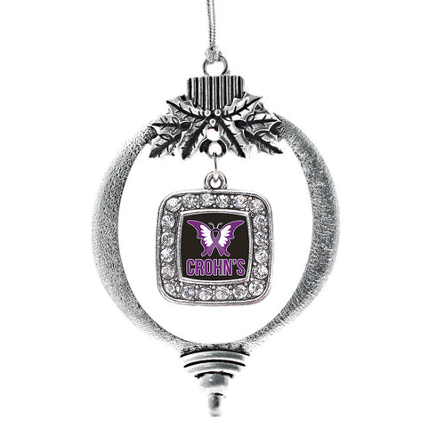 Crohn's Disease Square Charm Christmas / Holiday Ornament