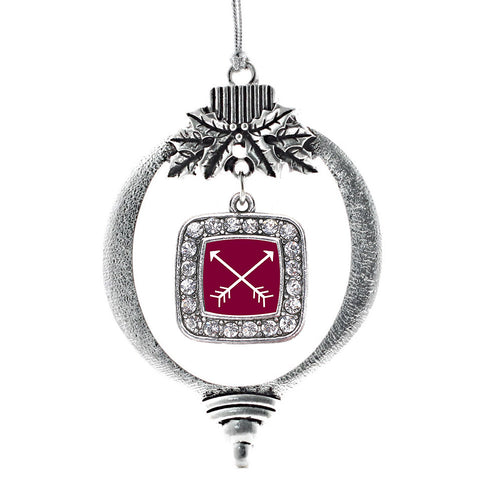Crossbows Square Charm Christmas / Holiday Ornament