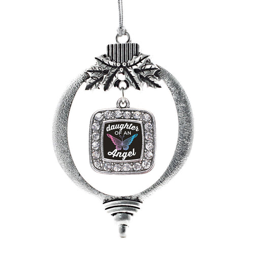 Daughter Of An Angel Square Charm Christmas / Holiday Ornament