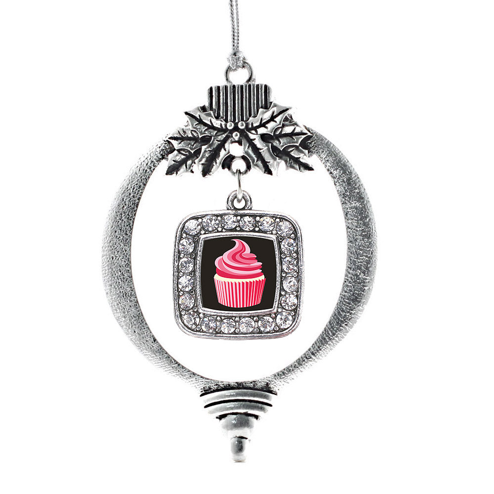 Cupcake Lovers Square Charm Christmas / Holiday Ornament