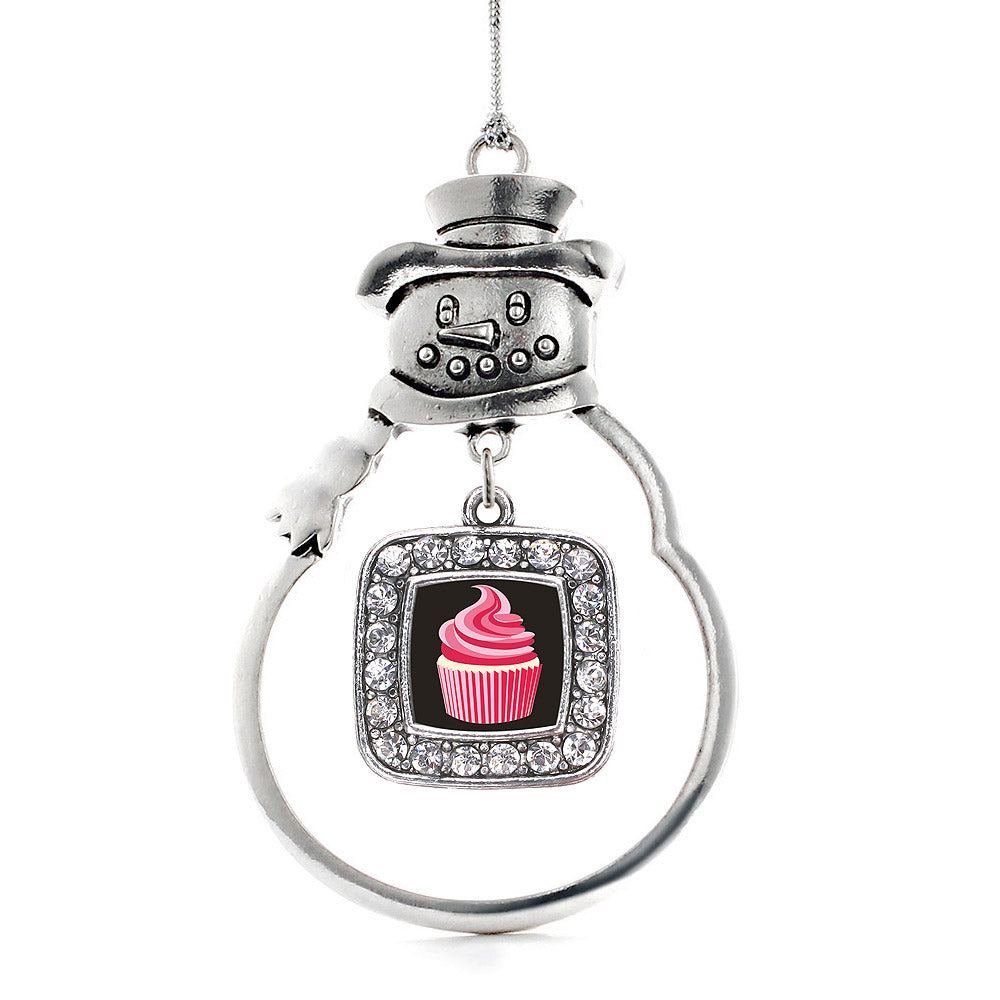 Cupcake Lovers Square Charm Christmas / Holiday Ornament