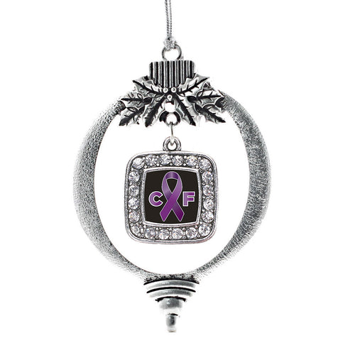 Cystic Fibrosis Square Charm Christmas / Holiday Ornament