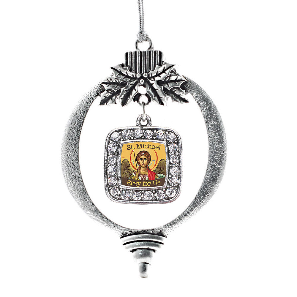 St. Michael Square Charm Christmas / Holiday Ornament