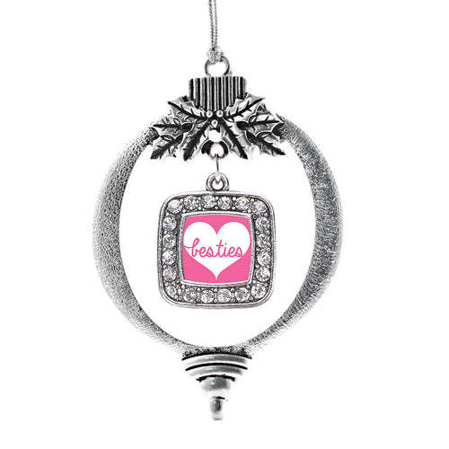 Besties Square Charm Christmas / Holiday Ornament