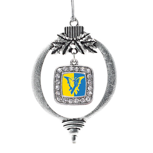 Down Syndrome Awareness Square Charm Christmas / Holiday Ornament