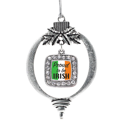 Proud to be Irish Square Charm Christmas / Holiday Ornament