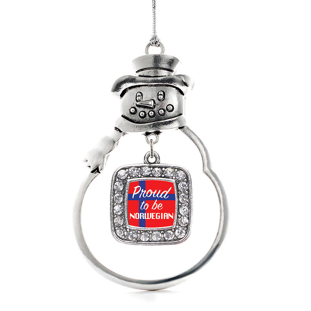 Proud to be Norwegian Square Charm Christmas / Holiday Ornament