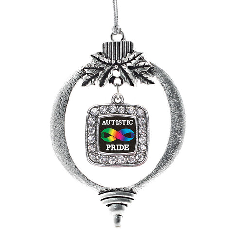 Autistic Pride Square Charm Christmas / Holiday Ornament